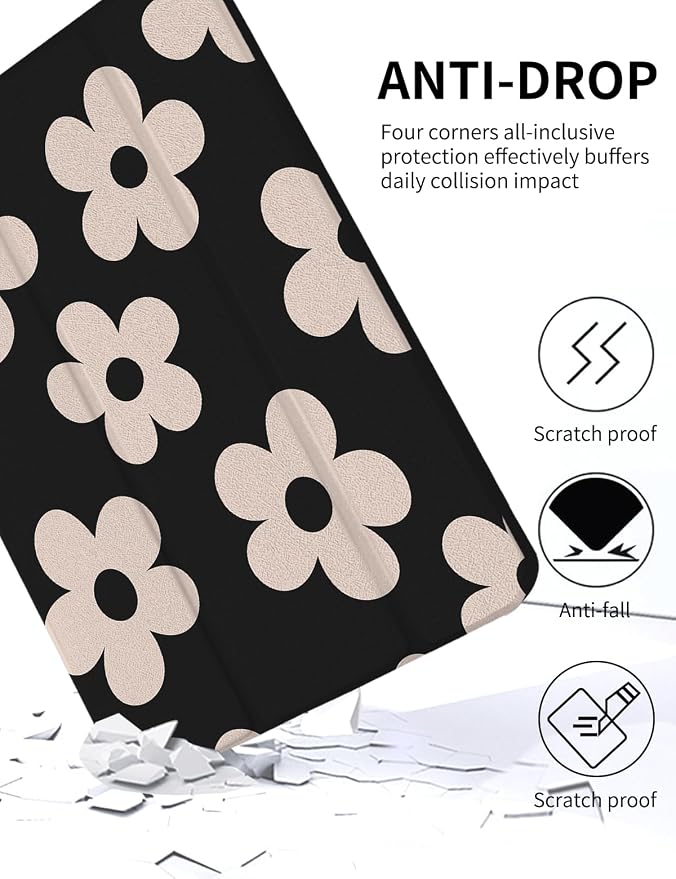 Case for iPad 9th/ 8th/ 7th Generation Case 10.2&amp10.5 Inch (2021/2020/2019 Release) Slim Lightweight Soft Trifold Back Cover with Pencil Holder &amp Auto Sleep/Wake CoverBeige Checkered