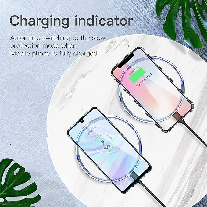 Fast Wireless Charger,20W Max Wireless Charging Pad Compatible with iPhone 16/16 Pro/16 Pro Max/16 Plus/15/14/13/12/11/X,AirPods;FDGAO Induction Charge Mat for Samsung Galaxy S25/S24/S23/S20