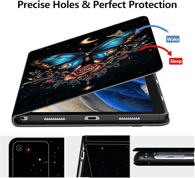 DIGTIALLL Case for Amazon Kindle Fire 7 Inch Tablet (9th/7th/5th Generation 2019/2017/2015 Release) PU Leather Smart Protective Cover with Auto Sleep/WakeBeach Palm Trees