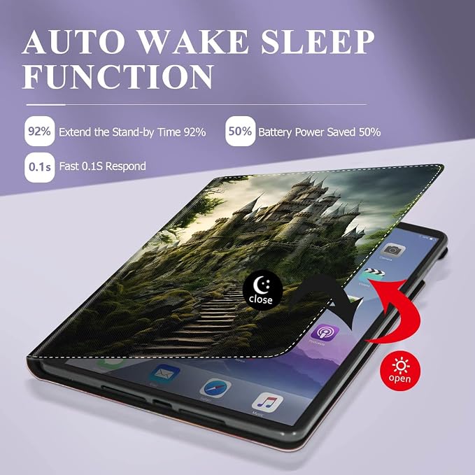 Case for iPad (A16) 11th Generation 11 Inch 2025 / iPad 10th Generation 10.9 Inch 2022 Ultra-Thin Multi-Angle Protective Cover with Auto Sleep/Wake A Dark Horse