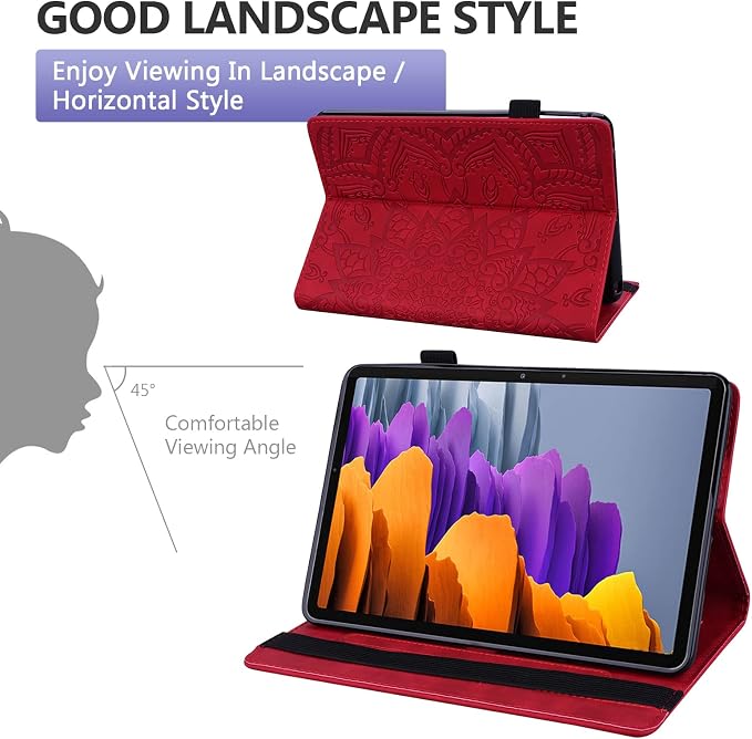 Dteck Wallet Case for Galaxy Tab S10+/S9+/S7 FE/S8+/S7 Plus 12.4 Tablet Premium PU Leather Folding Stand Auto Wake/Sleep Pen Holder Case with Hummingbirds