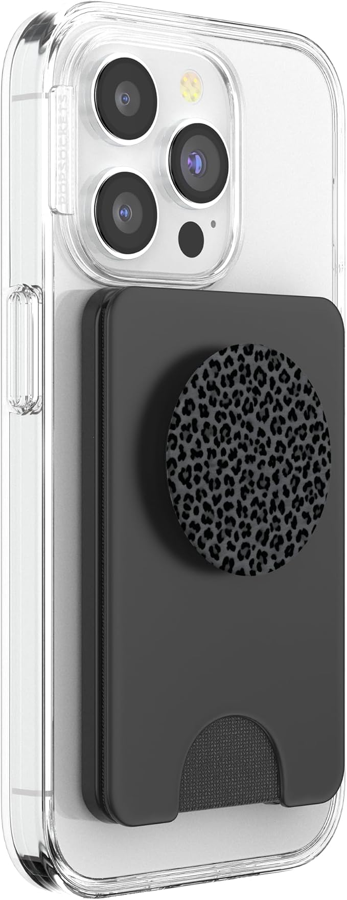 Black and White Leopard PopSockets Adhesive PopGrip
