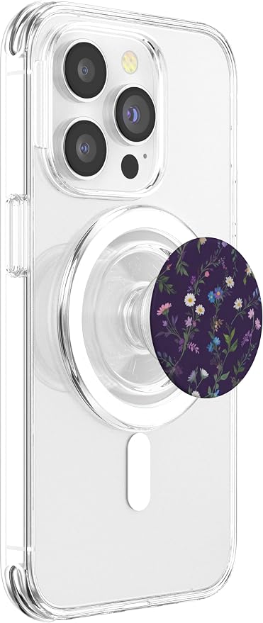 Cute Dark Purple Wildflowers Floral Flowers PopSockets Adhesive PopGrip