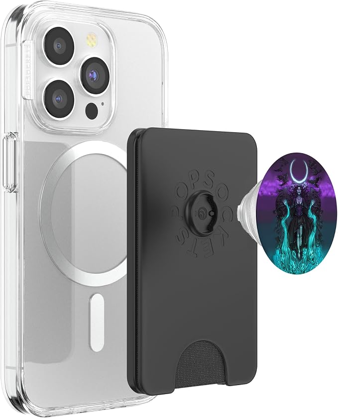 The Morrigan Death Tarot Card Gothic Pagan Witch Triple Moon PopSockets Adhesive PopGrip