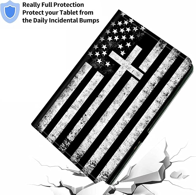 Case for Google Pixel Tablet 11 2023PU Leather 360 Degree Rotatable Kickstand Tablet Cover with Magnetic Closure for Pixel Tablet 11 2023/ All 10.5-11.5 Tablet，American Eagle with Flag