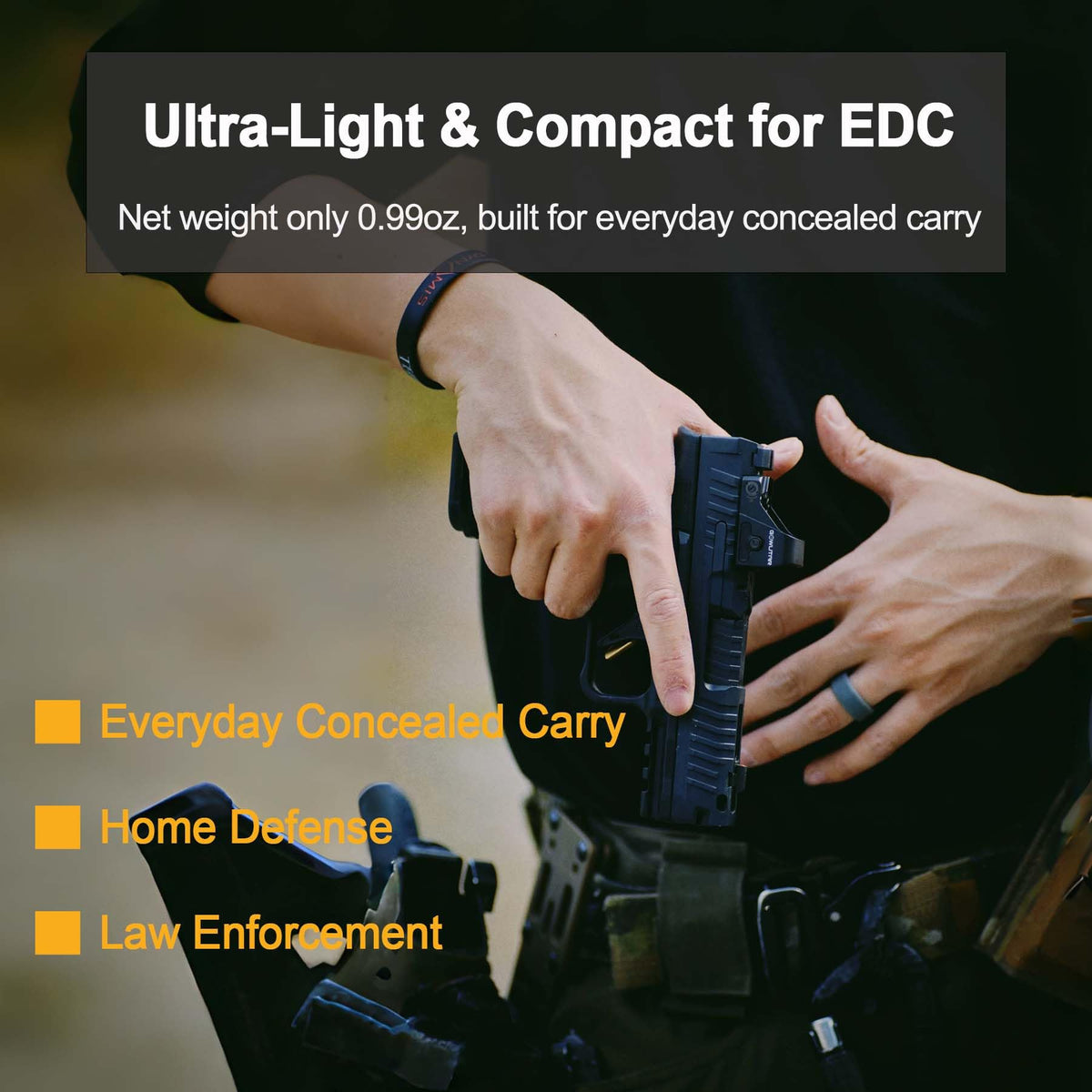 GOWUTAR HHC17C Multiple Reticles Micro Red Dot Sight for RMSc Footprint