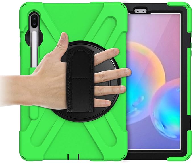 KIQ Shield Series for Samsung Galaxy Tab S7 FE Case Galaxy Tab S8 Plus Case Heavy Duty Shockproof Case w/S Pen Holder for Samsung Tab S7 fe 5G case 12.4 Inch 2020 SM T970 X800 T730 - Black