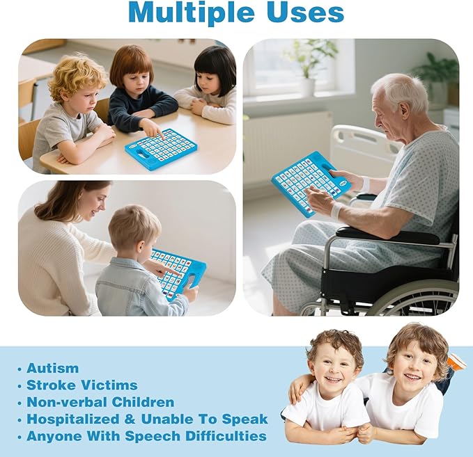Joyreal AAC Device for Autism, Non Verbal Communication Tools for Speech Therapy & Stroke Rehab. Speech Communication Tablet, Autism Talking Aids with 8 Programmable Buttons & Adjustable Volume