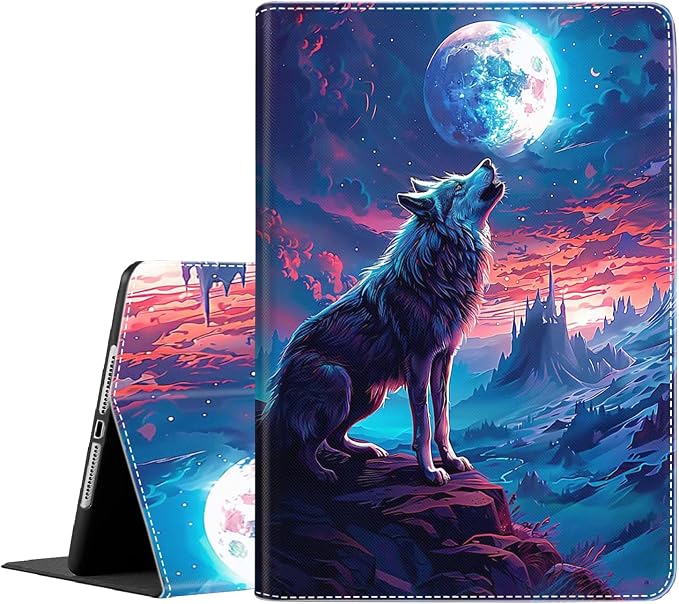 Case for iPad (A16) 11th Generation 11 Inch (2025) iPad 10th Generation 10.9 Inch (2022)，Slim Fit Foldable Standing Cover Case with Auto Sleep/Wake Retro Moth