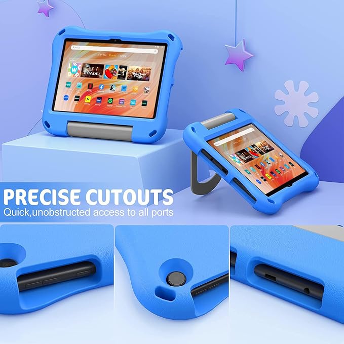 10 inch Tablet Case for kids(Compatible with 13th/11th Gen 2023/2021) (Incompatible with iPad Samsung 10 inch Tablet)Light Weight Shock Proof Convertible Handle Stand Kids Case (A-Light Blue)