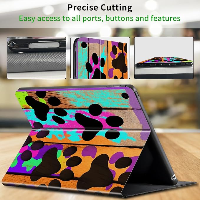 Case for Samsung Galaxy Tab A9 Plus 2023/A11 Plus 2025 11 inch Lightweight Protective PU Leather Smart Stand Cover with Auto Wake Sleep Tablet Case Cover - American Flag &amp Fish