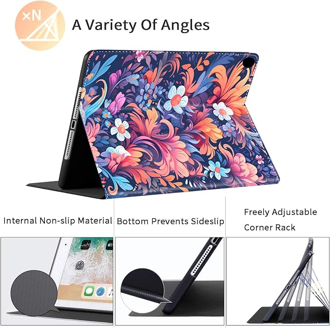 Case for iPad Pro 11 Inch 2022/2021/2020 (4th/3rd/2nd Gen) for iPad Air 5th / 4th Generation 10.9 Inch (2022/2020) Durable Shockproof Protective Cover，Black Woman Queen Afro Design