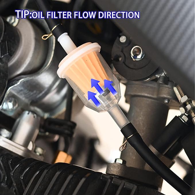 Tnisesm 10Pcs Gas Inline Fuel Filters 1/4 Inch x 5/16 Inch