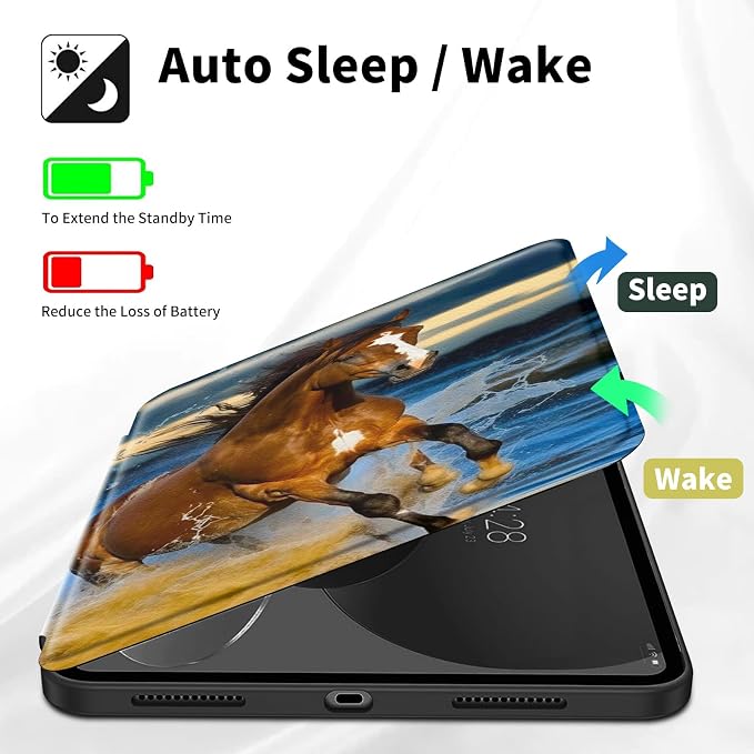 for Samsung Galaxy Tab A7 Lite Case 8.7 inch 360 Degree Rotating Stand Protective Smart Cover Case for Samsung Galaxy Tab A7 Lite 2021 - American Flag &amp Fish