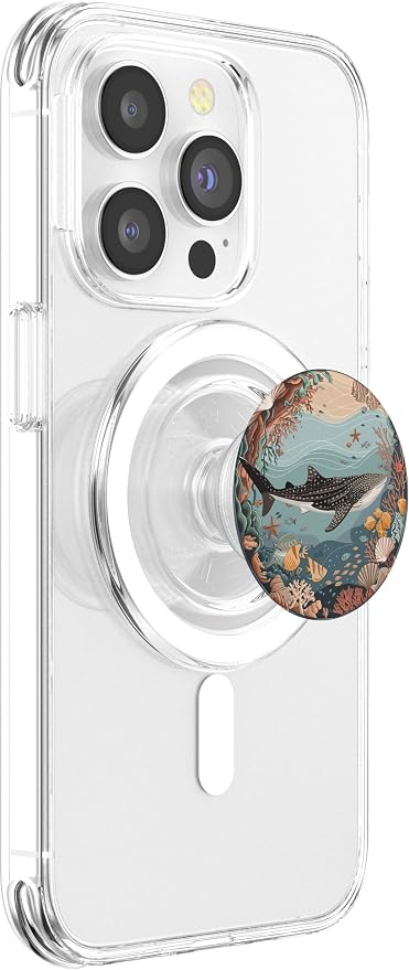 Whale Shark Ocean Scene | Coral Reef Adventure PopSockets PopWallet for MagSafe