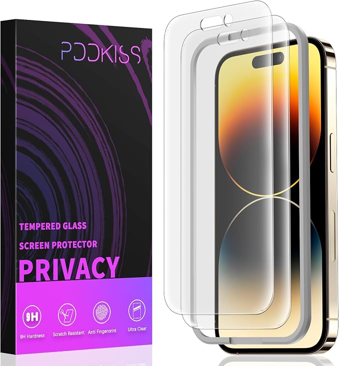 PDDKISS 2 Pack Screen Protector for iPhone 12/iPhone 12 Pro (2020) 6.1 inch Shatterproof Tempered Glass