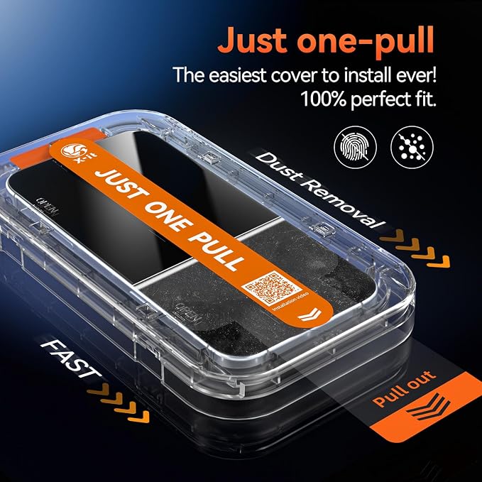X-it Compatible for iPhone 17 Pro Max Privacy Screen Protector [9H+ Military Grade Shatterproof 100% Anti-Spy Scratch &amp Drop Resistant] Tempered Glass with Full Edge Coverage Case Friendly 4