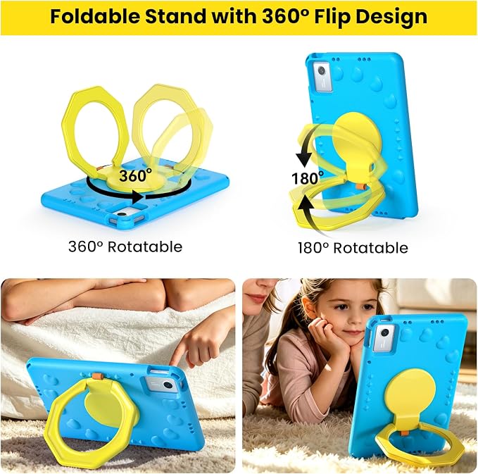 Kids Case for Lenovo IdeaTab11 2025/K11 Gen 2TB-336ZU/FU | Made of non-toxic odorless EVA materialStrong drop resistance，360 degree rotating support，Suitable for children's learning