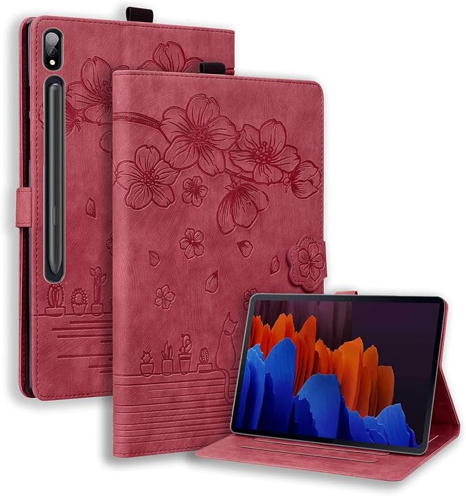 Case for Honor MagicPad 3 Pro 12.3 12.3 2026Multi-Angle Viewing PU Leather Folio Stand Cover with Pencil HolderShockproof Protective Case for Honor MagicPad 3 Pro 12.3 2026Rose Red