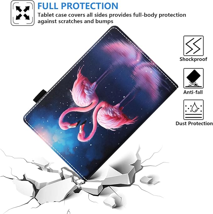 Case for Amazon Kindle Fire HD 10 Tablet (10.1 inch 9th/7th Generation 2019/2017 Release) Slim PU Leather Stand Folio Cover with Auto Wake Sleep Abstract Paint Butterfly