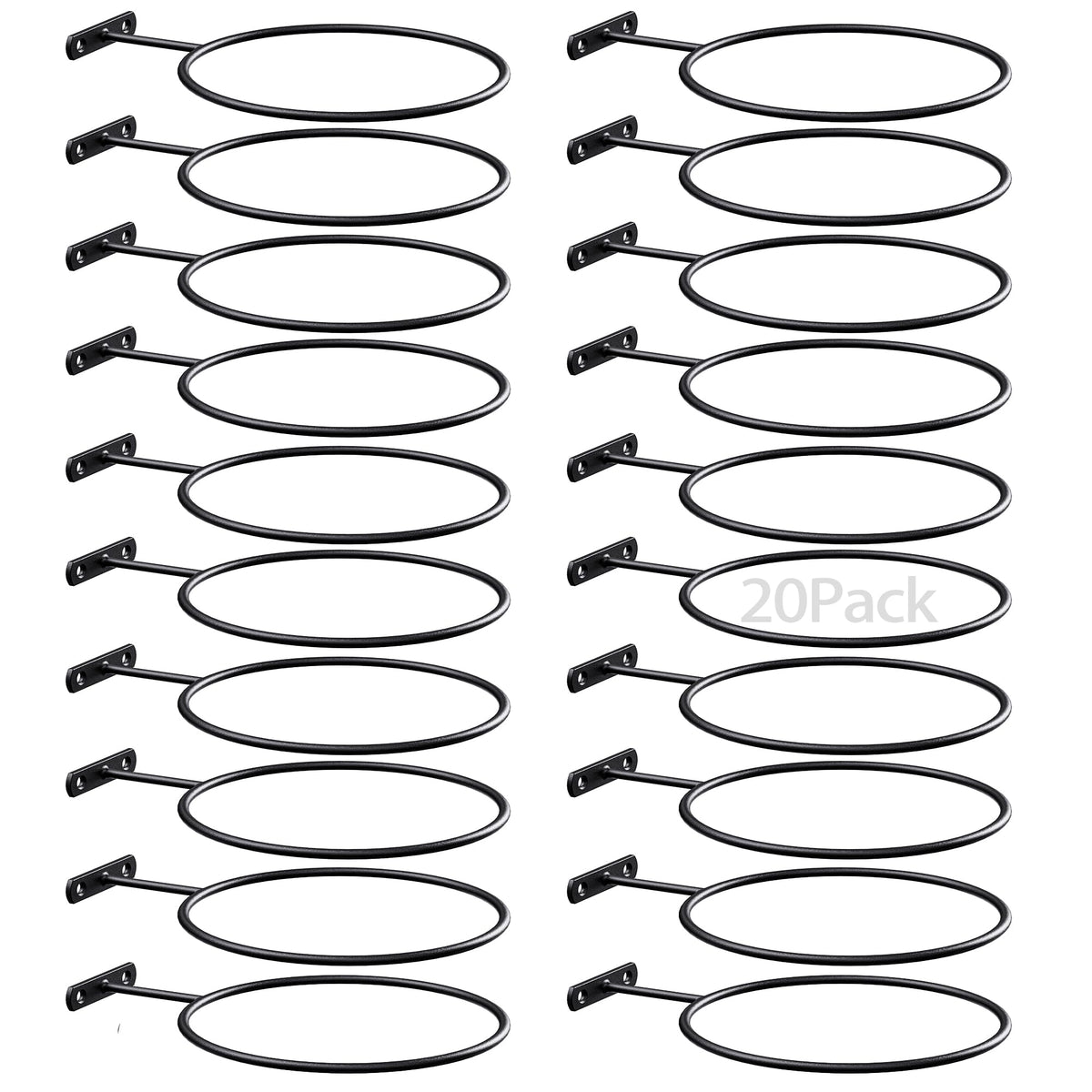 6in 20Pack Metal Ball Holder Wall Mount for Basketball Football Display