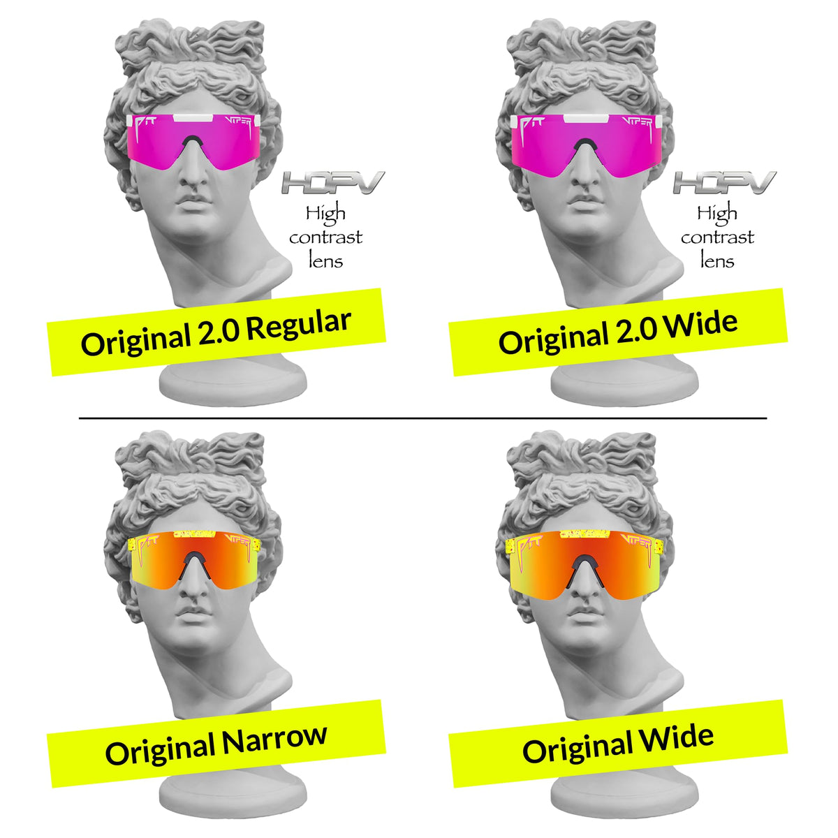 Pit Viper Sunglasses – Polarized, Non-Polarized & Z87 Options, Multiple Colors & Fits – Retro Styles