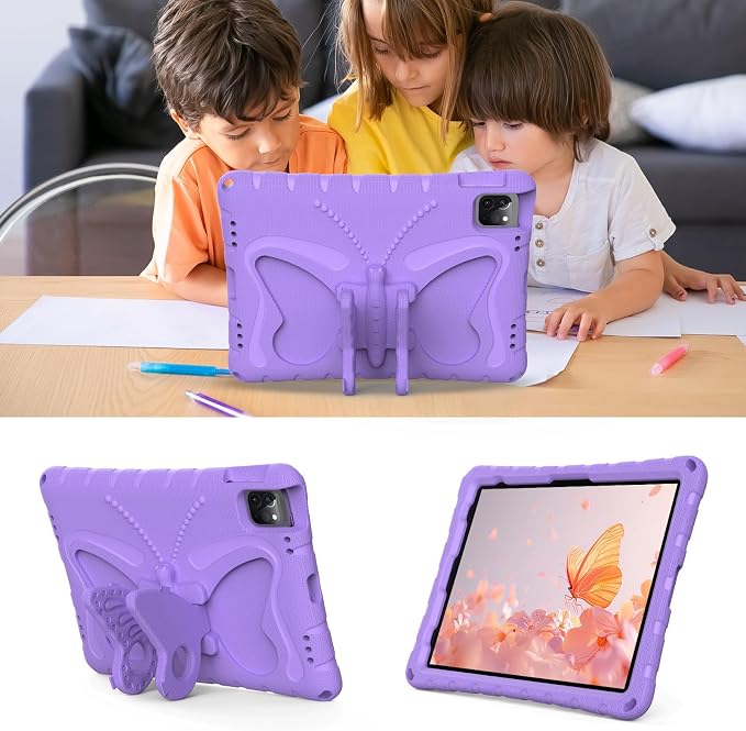 Case for iPad 11th Gen (A16) 11 inch 2025 &amp 10th Generation 10.9 2022 &amp Air 11 2025/2024 &amp Air 6/5th/4th Gen &amp Pro 11 Butterfly Shockproof Cover -Black