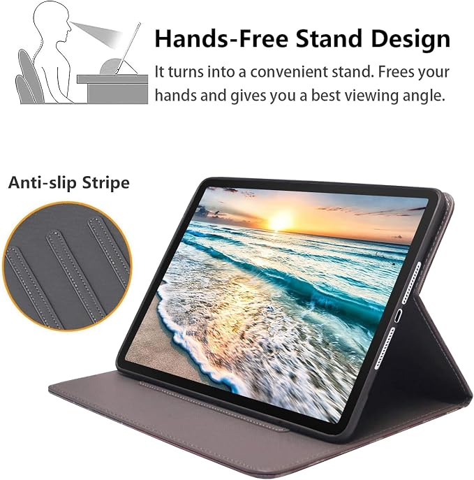 Case for iPad (A16) 11th Generation 11 Inch 2025 iPad 10th Generation 10.9 Inch 2022 Premium PU Leather Stand Folio Cover with Auto Sleep/Wake American Flag Sunflower and Cow