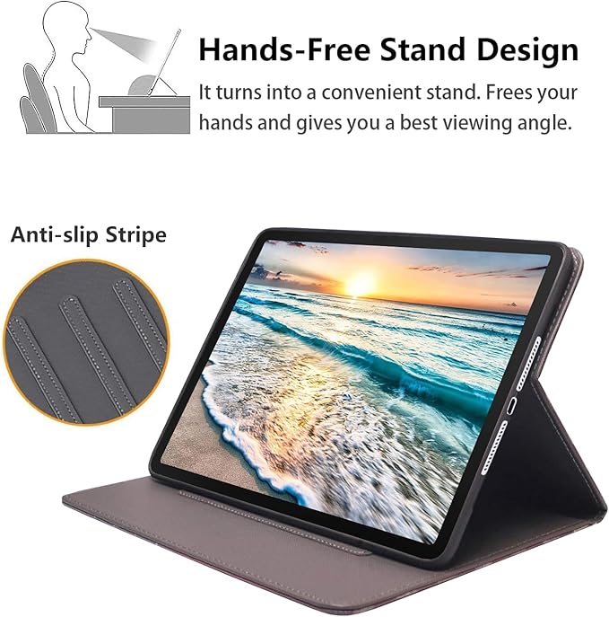 Case for iPad (A16) 11th Generation 11 Inch 2025 iPad 10th Generation 10.9 Inch 2022 Premium PU Leather Stand Folio Cover with Auto Sleep/Wake American Flag Sunflower and Cow