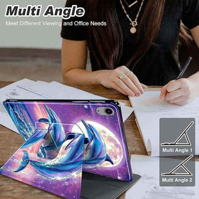 for iPad 10.2 Rotating Case 360° Protection Adjustable Kickstand Cover for iPad 10.2 (7th8th9th Generation) Shockproof Durable Lightweight PU Leather for iPad 10.2 Stand Case Basketball