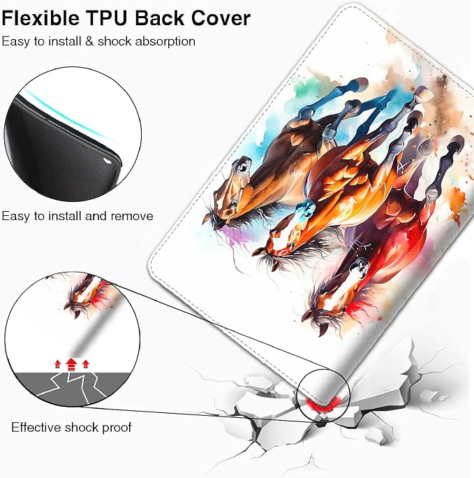 Case for iPad 10.2/10.5，iPad 9th/8th/7th Gen，for iPad 10.2 inch 2021/2020/2019/iPad Air 3rd Gen/Pro 10.5 - Slim Fit Standing Cover with Auto Sleep/Wake，Frog Playing Guitar