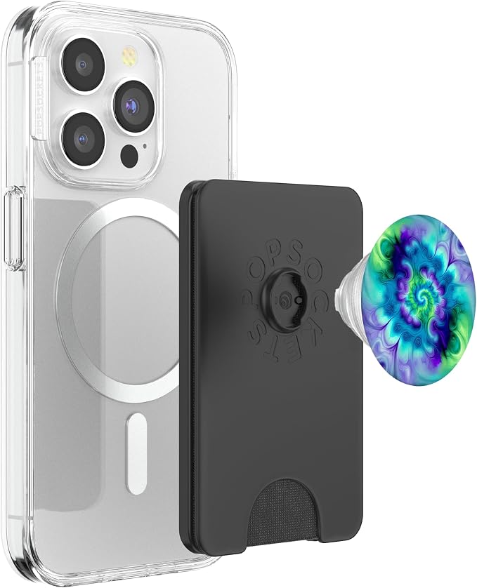 Tie Dye Colorful Blue Cyan Purple Green Design PopSockets Adhesive PopGrip