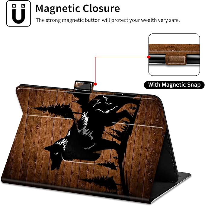 for Google Pixel Tablet Case 2023 Universal Tablet CaseSlim PU Leather Multi-Angle Viewing Cover with 360 Degree Rotatable Kickstand forPixel Tablet 2023 11-inchBlue Wolf