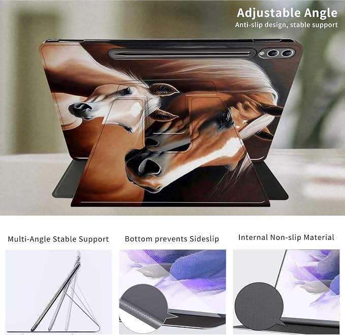 Case for Samsung Galaxy Tab A9 8.7-Inch 2023360 Degree Rotating Multi-Angle Viewing Protective Cover with Auto Sleep/Wake-Blue Butterfly