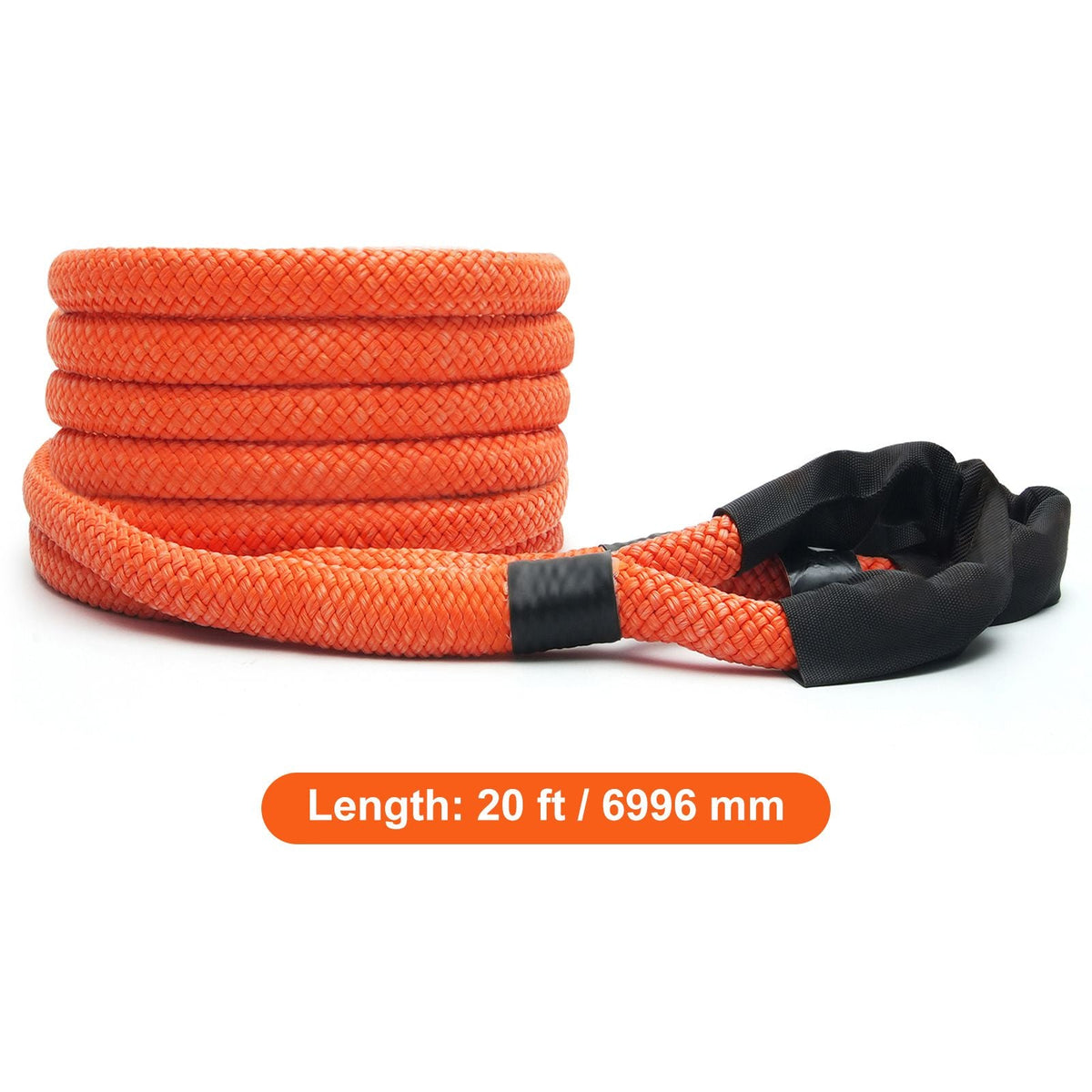 7/8" x 20' Kinetic Recovery Tow Rope 30,580 lbs, Heavy-Duty Off Road Snatch Strap, Extreme Duty 30% Elasticity Energy Snatch Strap for Jeep Car Truck ATV UTV SUV Tractor