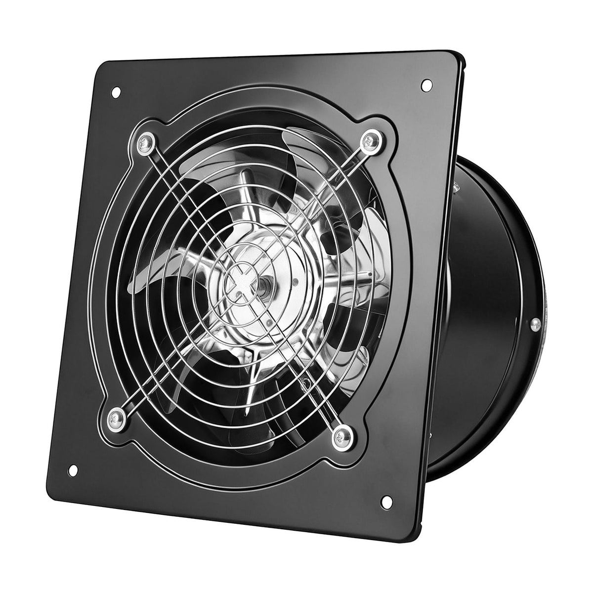 8 Inch Exhaust Fan, 576 CFM High Velocity Wall Mount Vent Fan with On/Off Control, Low Consumption, Portable Ventilation Extractor for Attic,Garage,Basement,Workshop,Kitchen, Chicken Coop,Black