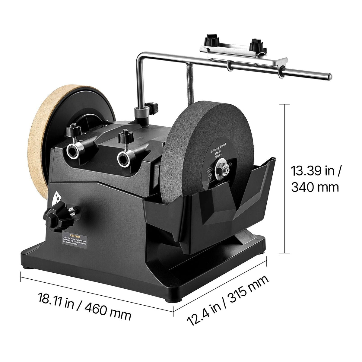 8-Inch Wet Sharpening System, Water-Cooled Knife Grinder Machine with 155 RPM Grinding Speed, Vertical/Horizontal Two-Direction Wet Stone Grinder, Wet Bench Grinder for Knife, Chisel, Knife, Axe