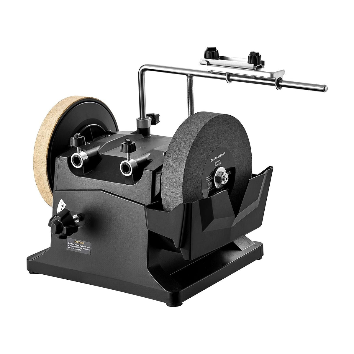 8-Inch Wet Sharpening System, Water-Cooled Knife Grinder Machine with 155 RPM Grinding Speed, Vertical/Horizontal Two-Direction Wet Stone Grinder, Wet Bench Grinder for Knife, Chisel, Knife, Axe