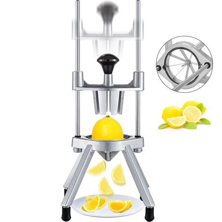 8-Section Commercial Easy Wedger Stainless Steel Blade Fruit Lime Slicer, Lemon Cutter 8 Wedges for Bar Restaurant