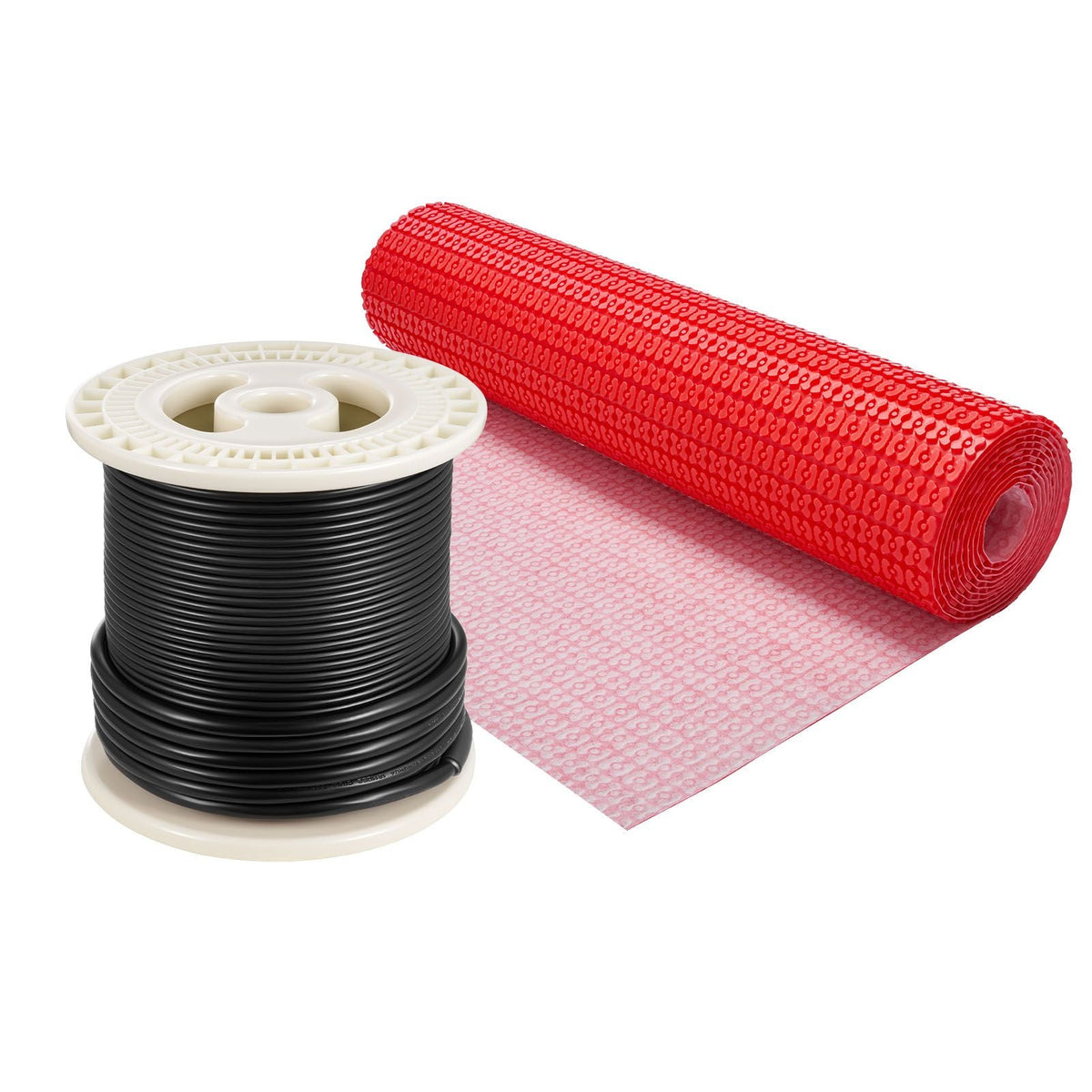 80 sqft Floor Heating Mat System, 120V Electric Radiant Heated Floor System, with Decoupling Membrane & Smart Control Thermostat & Alarm, Easy Installation for Tile, Stone, Vinyl