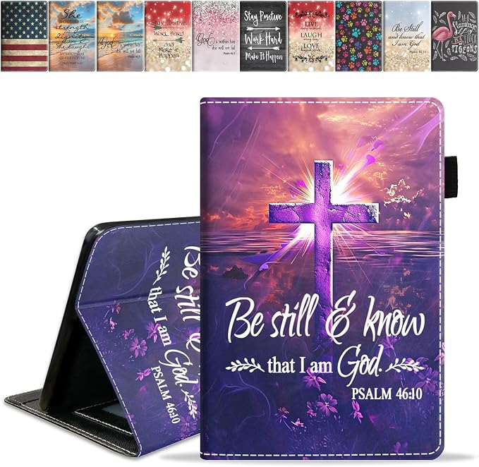 Case for Amazon Kindle Fire HD 8/Fire HD 8 Plus Tablet (12th/10th Generation 2024/2022/2020 Release) Slim PU Leather Cover with Card Slot &amp Auto Wake/Sleep African American Women