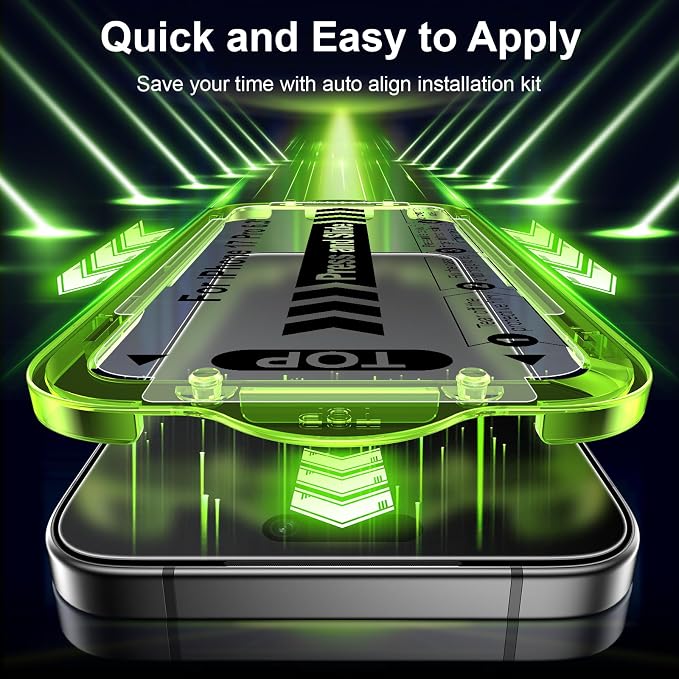 Esanik for iPhone 15 Pro Matte Glass Screen Protector [Auto-alignment] Anti-Glare &amp Anti-FingerprintAnti-ReflectionBubble Free Smooth as Silk 2 Pack 9H Glass Screen Cover