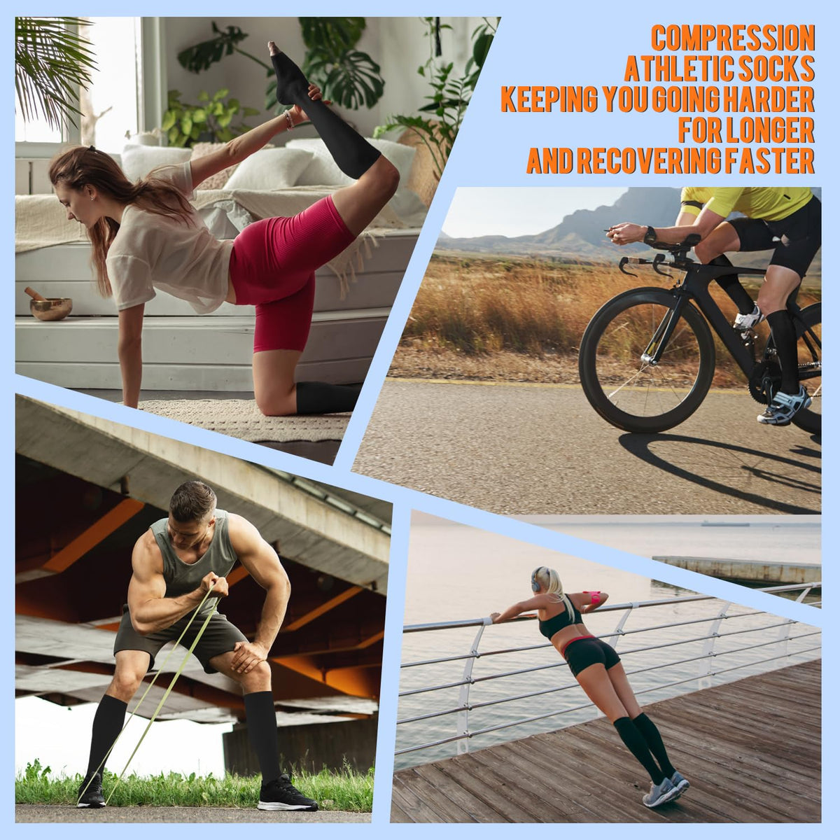 Copper Compression Socks for Women & Men Open Toe 15-20mmHg is Best Support for Circulation Recovery and All Day Wear
