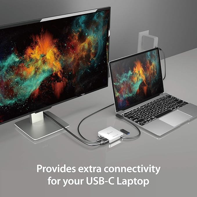 j5create iPad Pro USB C Hub- 6-in-1 Travel Dock for iPad Pro 12.9”/11”, with 4K@60Hz HDMI, USB C PD Charging 100W & Data, USB A 3.1, SD and microSD Card Reader, 3.5mm Headphone Jack (JCD612)