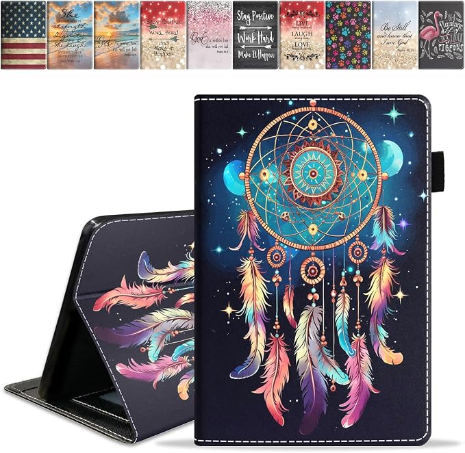 Case for Amazon Fire HD 10 Tablet (9th/7th Generation 2019/2017 Release) Slim PU Leather Cover with Card Slot &amp Auto Wake/Sleep for Fire 10.1 Tablet African American Girl