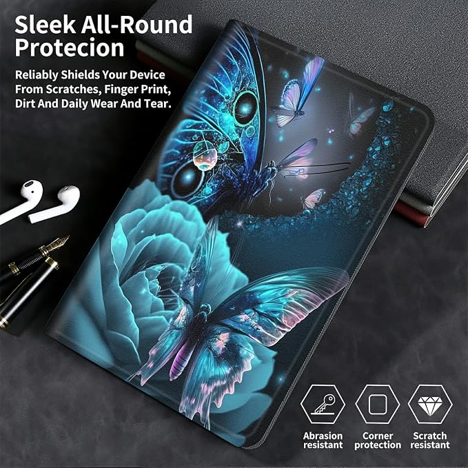 for Samsung Galaxy Tab A8 Case for Samsung Galaxy Tab A8 10.5 Case 2022 Lightweight Smart Cover PU Leather Adjustable Stand Protective Cover with Auto Wake/Sleep - Art Butterfly