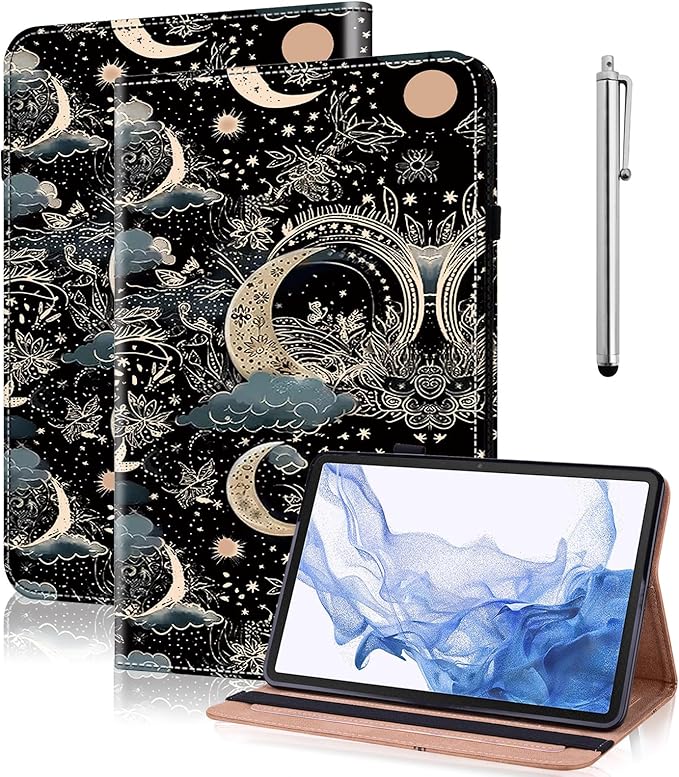 Case for Samsung Galaxy Tab A11 Plus/ A9 Plus 11 Inch PU Leather Tablet Cases Flip Folio Multi-Angle Viewing Stand Protective Cover with Card Slots - Brown Owl