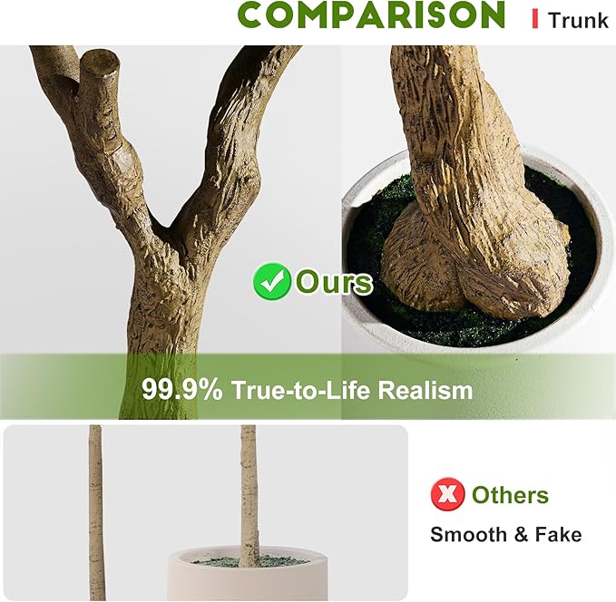 Large Faux Olive Tree Tall Artificial Trees with Pot Indoor Outdoor Realistic Floor Fake plantas for Home Living Room Bedroom Office Porch Outside Patio arboles para decoracion Housewarming Gift