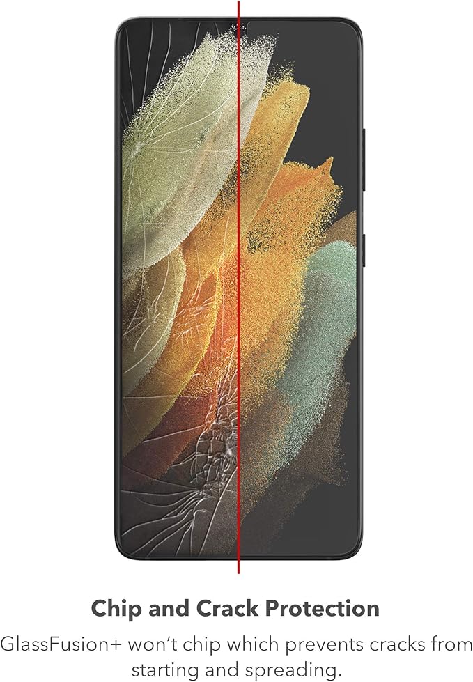 ZAGG InvisibleShield GlassFusion+ - Hybrid Glass Screen Protector - Made for Samsung GS21 (6.2) - Case Friendly