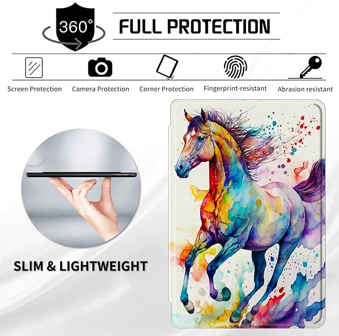 for Samsung Galaxy Tab A7 Lite Case 8.7 inch 360 Degree Rotating Stand Protective Smart Cover Case for Samsung Galaxy Tab A7 Lite 2021 - American Flag &amp Fish